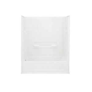 Sterling® 61040110-0 Bath/Shower, All Pro®, 74 in L x 60-1/4 in W x 31-1/2 in H, Solid Vikrell®, White