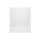 Sterling® 61040110-0 Bath/Shower, All Pro®, 74 in L x 60-1/4 in W x 31-1/2 in H, Solid Vikrell®, White