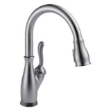DELTA® 9178T-AR-DST Leland® Kitchen Faucet, 1.8 gpm Flow Rate, Arctic™ Stainless, 1 Handle, 1 Faucet Hole, Traditional, Commercial