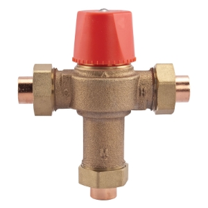 WATTS® 0559105 LF1170 Temperature Control Valve, 1 in Nominal, Solder Union End Style, 150 psi Pressure, 0.5 gpm Flow Rate, Copper Silicon Alloy Body