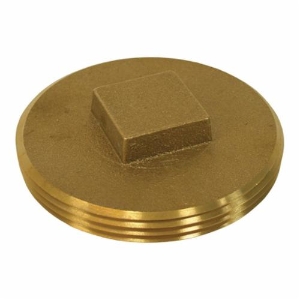 PASCO 1876 Raised Head Cleanout Plug, 6 in, Brass