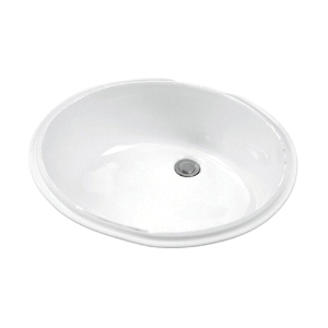 Gerber® G0012770F Luxoval™ Undercounter Bathroom Sink, Oval Shape, 18-1/2 in W x 15-3/8 in D x 7-9/16 in H, Deck/Wall Mount, Vitreous China, White