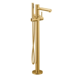 Moen® 395BG Align™ Floor Mount Tub Filler Faucet, Brushed Gold, 1 Handle, Commercial