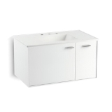 Kohler® 99543-R-1WA Jute® Bathroom Vanity Cabinet, 19-1/2 in OAH x 36 in OAW x 21-7/8 in OAD, Wall Mount, Linen White Cabinet