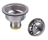 Dearborn® 18 Sink Basket Strainer, 3-3/4 in OAL, Tailpiece Connection, Stainless Steel, Polished Chrome
