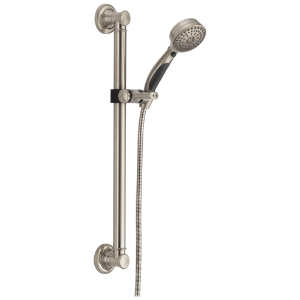 Brizo® 51900-SS ActivTouch® Traditional Decorative Hand Shower Kit, 3 in Dia 9 Shower Head, 2 gpm Flow Rate, 60 to 82 in L Hose, 1/2 in Connection, Stainless Steel