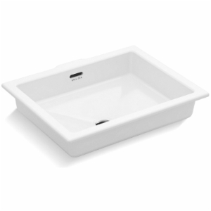 KALLISTA® P74236-WO-0 Perfect 19-13/16" Vitreous China Undermount Bathroom Sink with Overflow and Glazed Exterior Stucco Fixture Lavatory Sink, White