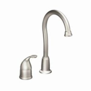 Moen® 4905SRS Bar Faucet, Camerist®, Spot Resist® Stainless Steel, 1 Handle, 1.5 gpm