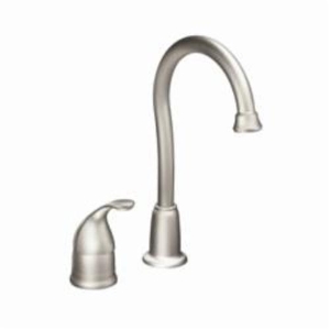 Moen® 4905SRS Bar Faucet, Camerist®, Spot Resist™ Stainless, 1 Handle, 1.5 gpm