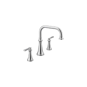 Moen® TS44503 Colinet™ Traditional Roman Tub Faucet, Residential, 12-13/16 in Center, Chrome, 2 Handles