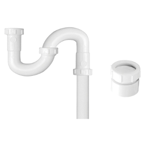 Keeney Plumb Pak® S-Trap With Reducing and TPR Washers, 1-1/2 in Inlet, 1-1/2 in Outlet, PVC redirect to product page