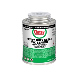 Oatey® 30876 Heavy Duty Low VOC PVC Cement, 16 oz Container, Clear