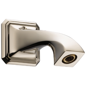Brizo® RP62603PN Virage® Shower Arm and Set Screw, 5-1/2 in L, Wall Mount, 1/2 in NPT, Polished Nickel