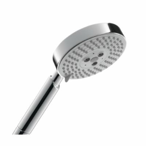 Hansgrohe 28514001 Raindance S 120 AIR 3-Jet Hand Shower, 2.5 gpm, 3 Sprays, 4-1/2 in Dia Head, 1/2 in Connection, Polished Chrome
