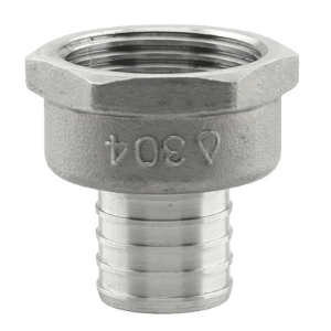 Boshart Industries SSPEX-FA07 Adapter, 3/4 in Nominal, PEX x FNPT End Style, 304 Stainless Steel
