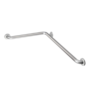 Moen® 8996 L-Shaped Grab Bar, Home Care®, 24 in L x 1-1/2 in Dia, Peened, 304 Stainless Steel