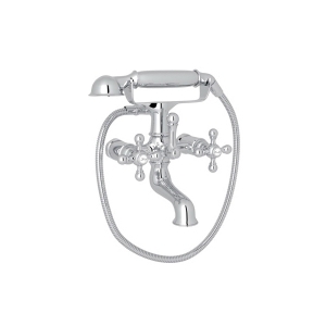 Rohl® AC7X-APC Exposed Tub Filler, Cisal Bath, 8 gpm Flow Rate, Polished Chrome, 3 Handles