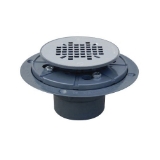 Sioux Chief 821-270P Shower Pan Drain with Plastic Rim, 2 in Nominal, Solvent Weld Connection, 4-3/8 in, PVC Drain