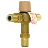 WATTS® 0559164 LFMMV Thermostatic Mixing Valve, 1/2 in Nominal, Union Quick-Connect End Style, 150 psi Pressure, 0.5 to 20 gpm Flow, Cast Copper Silicon Alloy Body