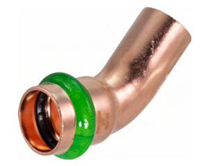 Merit Brass MB11600N 3/4 in CopperPress® Street 45 deg Elbow with VIPR® Press Ring