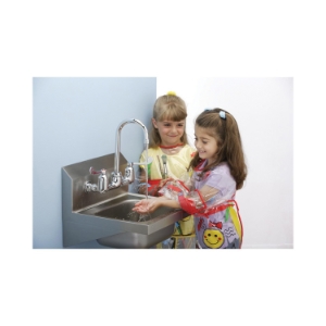 Elkay® CHS1716C Handwash Sink, 16-3/4 in W x 13 in D x 16-3/4 in H, Wall Mount, Stainless Steel, Buffed Satin