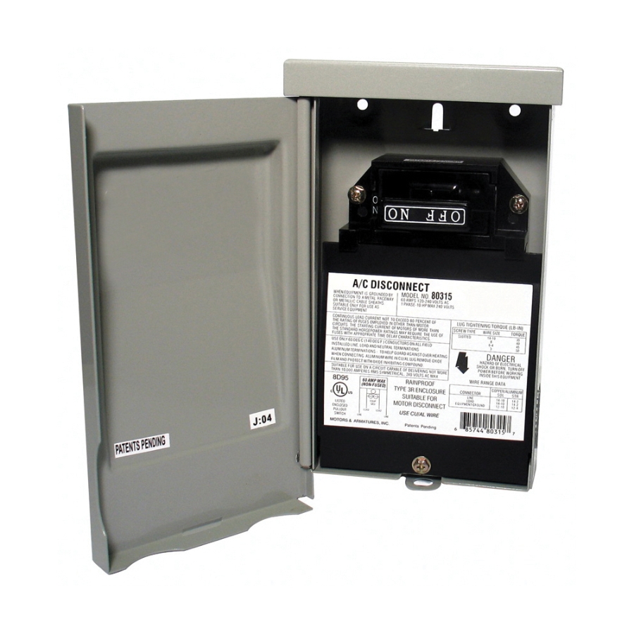 Thos. Somerville Co. | Mars® 80315 Non-Fused Pullout A/C