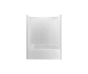 Clarion RE8032STRX-WH Residential 1-Piece Tub Shower, 60 in L x 33 in W x 84 in H, AcrylX™, White