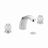 Moen® 4962 Chateau® Widespread Bathroom Faucet, 1.5 gpm Flow Rate, 4-1/4 in H Spout, 8 to 16 in Center, Chrome, 2 Handles, Pop-Up Drain