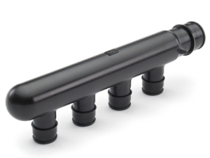 REHAU® 499827-001 F1960 Polymer Closed-end Multi-port Tee, 3/4 in Inlet, (4) 1/2 in Outlets