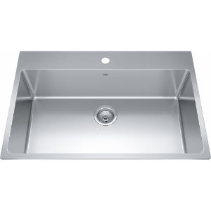 Kindred BSL2233-ADA-1N Brookmore 32.9-in LR x 22.1-in FB x 5.4-in DP Drop-In Single Bowl Stainless Steel Kitchen Sink