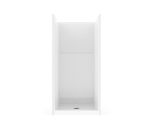 Clarion SH3636X-WH 36 in L x 36 in W x 79-1/2 in H Icon One Piece Shower Stall, Center Drain, Above the-Floor Rough, White