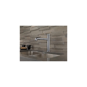 DELTA® 4159-AR-DST Trinsic® Kitchen Faucet, Commercial, 1.8 gpm Flow Rate, 120 deg Swivel Spout, Arctic™ Stainless Steel, 1 Handle, 1/3 Faucet Holes