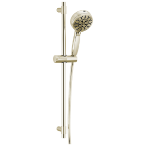 DELTA® 51584-PN-PR Universal Hand Shower, 4-1/2 in Dia Shower Head 7 Shower Head, 1.75 gpm Flow Rate, 60 to 80 in L Hose, Lumicoat® Polished Nickel