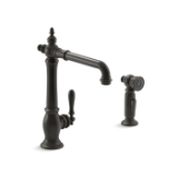 Kohler® 99265-2BZ Artifacts® Kitchen Sink Faucet, 1.5 gpm Flow Rate, High-Arc Swivel Spout, Oil Rubbed Bronze, 1 Handle