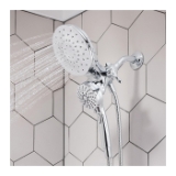 Moen® 26009 Engage™ Standard Showerhead/Handshower Combo, 6-1/2 in Dia Shower Head, 1-Setting Shower Head, 2.5 gpm Flow Rate, 80 psi Pressure, 1/2 in NPT Connection, Chrome