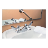 DELTA® 21C142 TECK® Heavy Duty Centerset Sink Faucet, Chrome, 2 Handles, 1.5 gpm Flow Rate