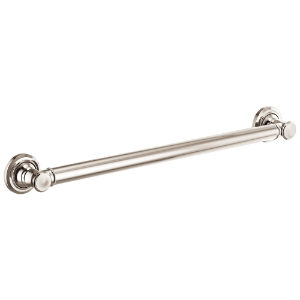 Brizo® 69310-PN Round Traditional Decorative Grab Bar, 24 in L x 1-1/4 in Dia, Polished Nickel, Metal