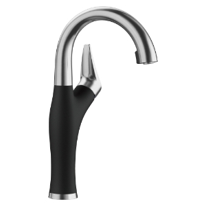 Blanco 526387 Artona Kitchen Faucet, 1.5 gpm, PVD Steel/Coal Black, 1 Handle, 1 Faucet Hole