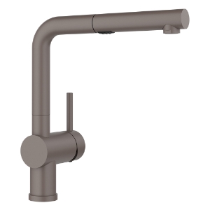Blanco 526962 Linus Faucet, 1.5 gpm Flow Rate, 160 deg Swivel Spout, Volcano Gray, 1 Handle, 1 Faucet Hole