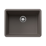 Blanco 527411 PRECIS 24 SILGRANIT® Sink, Volcano Gray, Rectangle Shape, 21-7/16 in W Bowl x 15-3/4 in D Bowl, 23-7/16 in W x 17-3/4 in D, Undermounting, Granite