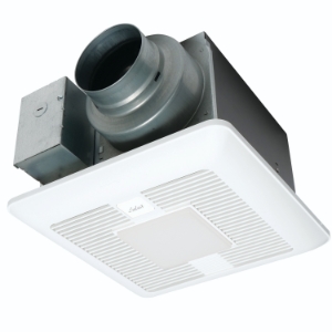 Panasonic WhisperGreen® Select™ FV-0511VKSL2 Multi-Speed Ventilation Fan With Light, (1) Dimmable LED Lamp, 10.5 W Fixture, 120 VAC, Zinc Aluminum Magnesium Housing