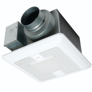 Panasonic WhisperGreen® Select™ FV-0511VKSL2 Multi-Speed Ventilation Fan with Light, (1) Dimmable LED Lamp, 10.5 W Fixture, 120 VAC, Zinc Aluminum Magnesium Housing