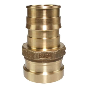 Uponor LFP4512525 ProPEX® Press Adapter, 2-1/2 x 2-1/2 in Nominal, PEX x Copper End Style, LF Brass