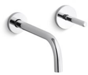 KALLISTA® P24412-00-CP One™ 1.2 GPM Wall Mounted Widespread Bathroom Faucet Single Handle, Polished Chrome