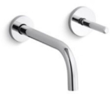 KALLISTA® P24412-00-CP One™ 1.2 GPM Wall Mounted Widespread Bathroom Faucet Single Handle, Polished Chrome