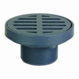 Sioux Chief 842-3LI Adjustable On-Grade Floor Drain With Ring and Strainer, 3 in Outlet, MNPT Connection, ABS Drain