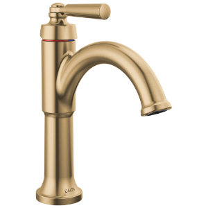 DELTA® 535-CZMPU-DST SAYLOR™ Single Handle Bathroom Faucet, 1.2 gpm, 4.56 in H Spout, 1 Handle, Pop-Up Drain, 1 Faucet Hole, Champagne Bronze