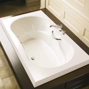 BainUltra® Elegancia® 6636 C10 Drop-In Tub, Biscuit, Rectangle