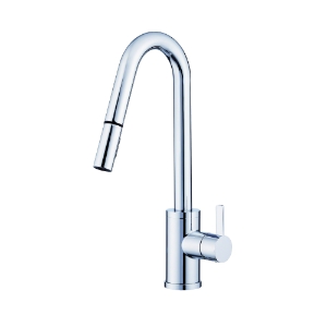 Gerber® D457230 Amalfi™ Pull-Down Kitchen Faucet with SnapBack® Retraction System, 1.75 gpm Flow Rate, Polished Chrome