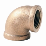 Merit Brass X101-02 90 deg Straight Pipe Elbow, 1/8 in Nominal, FNPT End Style, 125 lb, Brass, Rough